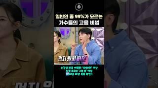 일반인 중 99%가 모르는 가수들의 고음 비법 #shorts