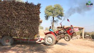 Massey Ferguson 240 Small Tractor Pulling Heavy loaded Trolley | Massey Stunt