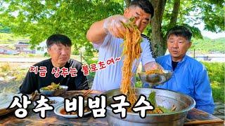 [시골먹방] '불로초' 상추 듬뿍 넣어 고추장에 슥슥 비벼 고소한 참기름까지~ 상추비빔국수 먹방 [Lettuce bibim noodles] MUKBANG/EATING SHOW