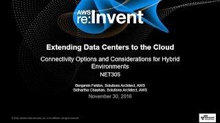 AWS re:Invent 2016: Extending Datacenters to the Cloud (NET305)