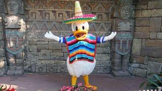 Donald Duck Returns to Greeting Guests at EPCOT World Showcase Mexico Pavilion - January, 2022