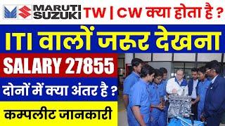 Maruti Suzuki TW CW Kya Hota Hai | Maruti Suzuki Me Permanent Job Kaise Paye | Maruti Suzuki Jobs