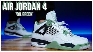 Air Jordan 4 Oil Green Seafoam