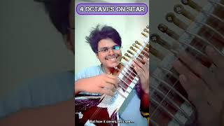 4 Octaves on SITAR!!! | Sitar Tutorial | Kharaj Pancham special 