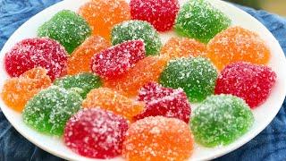 Jujubes recipe || homemade gummy candies recipe || gum drops recipe