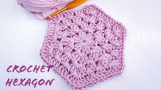 How to Crochet a Hexagon for Cardigans  Easy for Beginners