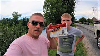 TROUT Love  Berkley Gulp Minnows ( WATAUGA RIVER )