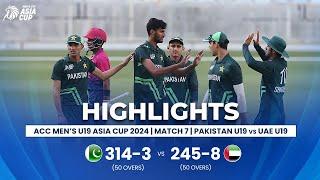 Pakistan U19 vs UAE U19 | Match 7 | ACC Men's U19 Asia Cup