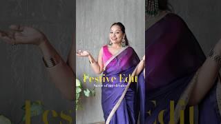 Effortless Diwali Elegance!  #festivewearhaul #saree #fashionstyle