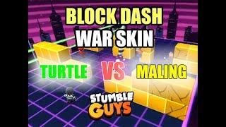 Mabar War Skin Turtle VS Maling Map Block Dash Only  - Stumble Guys