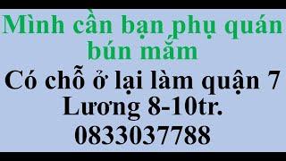 TUYỂN PHỤ BẾP QUẬN 7 | VIỆC LÀM BẾP