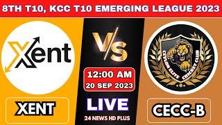 Xent vs CECC-B || XEN vs CEC-B || CEC-B vs XEN || KCC T10 Emerging League 2023 Live Score #livescore