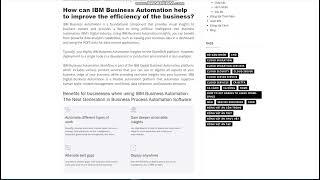 IBM Business Automation || The Next Generation in Business Process Automation Software