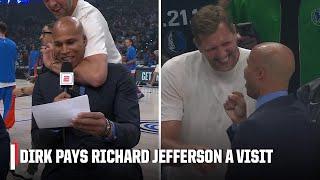 Dirk Nowitzki puts Richard Jefferson in a headlock  | NBA on ESPN