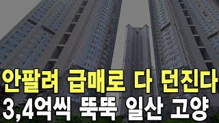 3, 4억씩 뚝뚝 일산 고양 안팔려 급매로 다 던진다