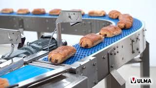 Chocolate croissant packaging in double line flow pack (HFFS)