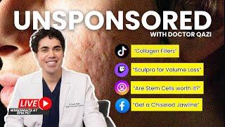 Dr. Qazi discusses Collagen Fillers, Subcision, Stem Cells | Dr. Qazi Unsponsored Live | 10.16.2024