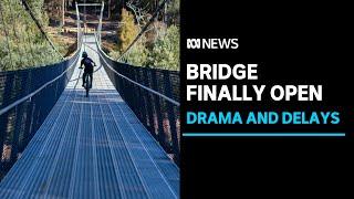 Third time's the charm for Tassie mountain-biking bridge repeatedly washed away | ABC News