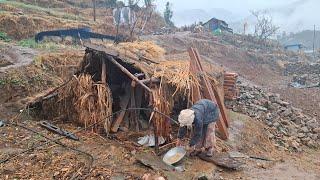 Very Relaxing And Peaceful Nepali Mountain Village Lifestyle | Best Rainy Season Compilation Video |