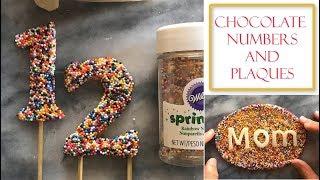 How to Make Chocolate Numbers and Plaques | Using Rainbow Sprinkles