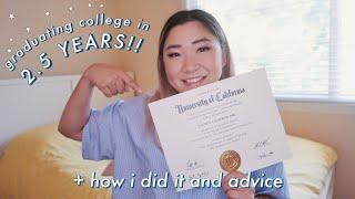 college advice: how i graduated college in 2.5 years with a good gpa 