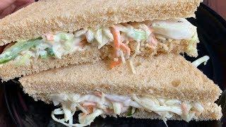 Creamy Coleslaw Sandwich recipe | Mayonnaise sandwich recipe | Breakfast recipe | Flavours Of Food