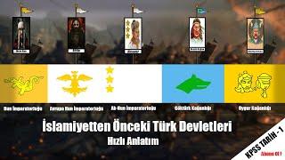 İslamiyetten Önceki Türk Devletleri - Hızlı Anlatım - Kpss tarih bölüm1 #kpss