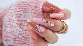 Gold fall nails art tutorial / Elisium Nails