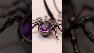 Super Cute Amethyst Spider Earrings by @luojewelry | Earrings