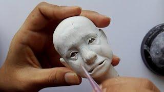 Air dry clay, sculpting process |How to sculpt with air dry clay | Arcilla de papel, modelado