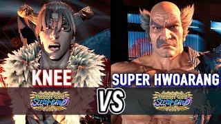 T8  KNEE (Devil Jin) vs SUPER HWOARANG (Heihachi)  Tekken 8 High Level Gameplay