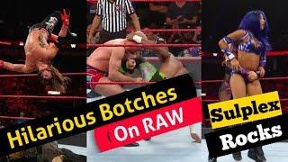 WWE Raw Funniest Botches And Mistakes | Natalya's German Suplex Rocks