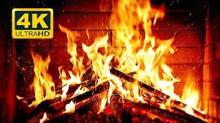  Cozy Fireplace 4K (12 HOURS). Fireplace with Crackling Fire Sounds. Crackling Fireplace 4K