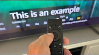 How to turn subtitles on or off and increase or decrease size in Prime Video with Samsung QLED TV