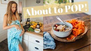 WHAT I ATE TODAY VEGAN MOM about to give birth!