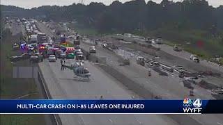 One hurt in crash on I-85 in Cherokee County, troopers say