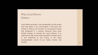 Local History ( Video presentation)