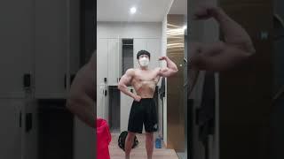 Body weight 66kg Natural bodybuilding posing