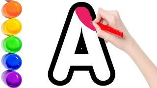 Collection of uppercase & lowercase alphabet dotted lines, ABCD alphabet writing, alphabet song A -Z