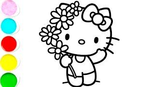 Hello Kitty Drawing, Painting and Coloring for Kids & Toddlers /Rb drawing for kids