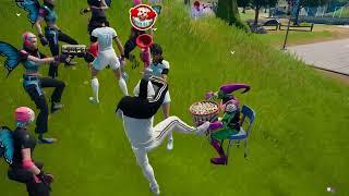 5 Wildcat Skins and Two Sweaty Soccer Skins All Against Me in Party Royale