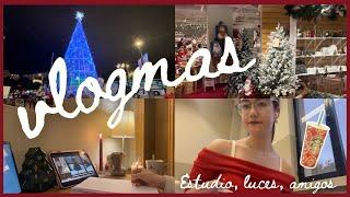 WEEKMAS 2| Mucho ESTUDIO, LUCES de NAVIDAD, starbucks, amigos. vlogmas aesthetic y productivo 