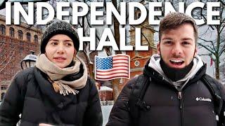  Brits Learn REAL AMERICAN HISTORY at Independence Hall & The Liberty Bell  | PHILLY Series!