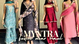 *HUGE MYNTRA FESTIVE WEAR HAUL*||BIG FASHION FESTIVAL *SALE*️|| 9 BEAUTIFUL *MYNTRA KURTA SET*