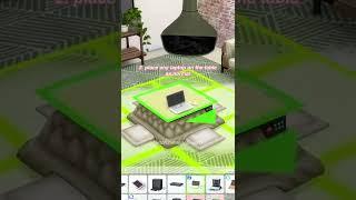 FUNCTIONAL LAPTOP ON COFFEE TABLE TUTORIAL | The Sims 4 #shorts