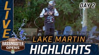 Highlights: Day 2 of Bassmaster OPEN at Lake Martin