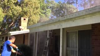 Steve's Window and Pressure Cleaning - Roof Cleaning Demo