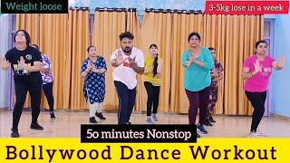 54 min Nonstop Bollywood Dance Workout | Bollywood Zumba Fitness with saroj sir | New 2023 video|