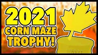 How to get the 2021 CORN MAZE TROPHY & COMPLETE THE CORN MAZE in WORK AT A PIZZA PLACE || ROBLOX