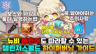 메이플 지식 1도 없어도 따라할 수 있는 챌린저스월드 하이퍼버닝 육성 가이드